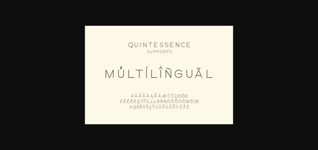 Quintessence Font Poster 6