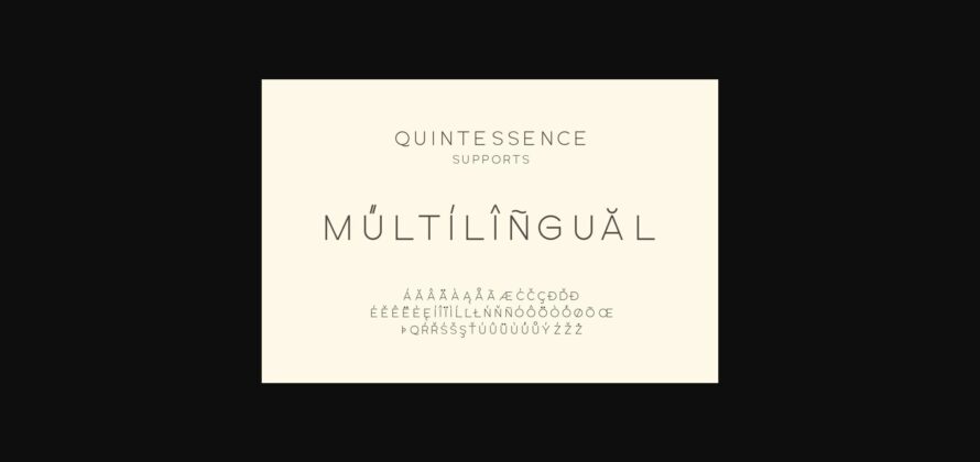 Quintessence Font Poster 6