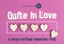 Quite in Love Font Quite in Love Font Poster 1