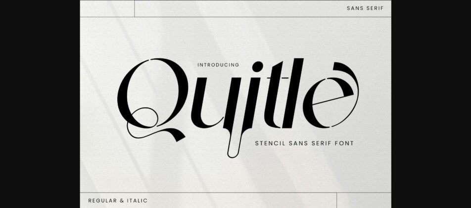 Quitle Font Poster 3