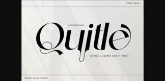 Quitle Font Poster 1