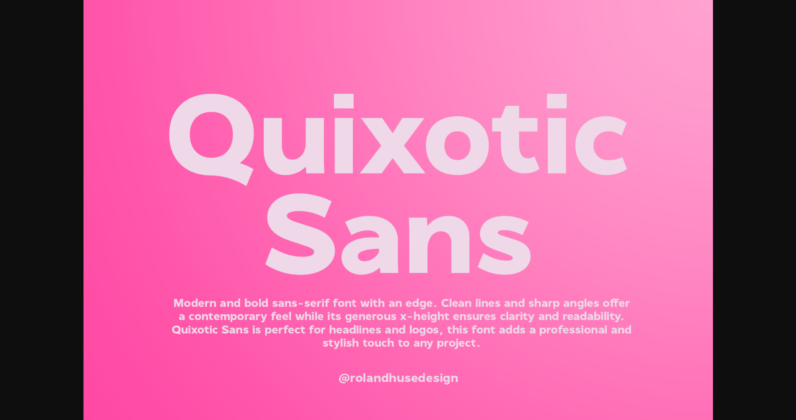 Quixotic Sans Font Poster 3