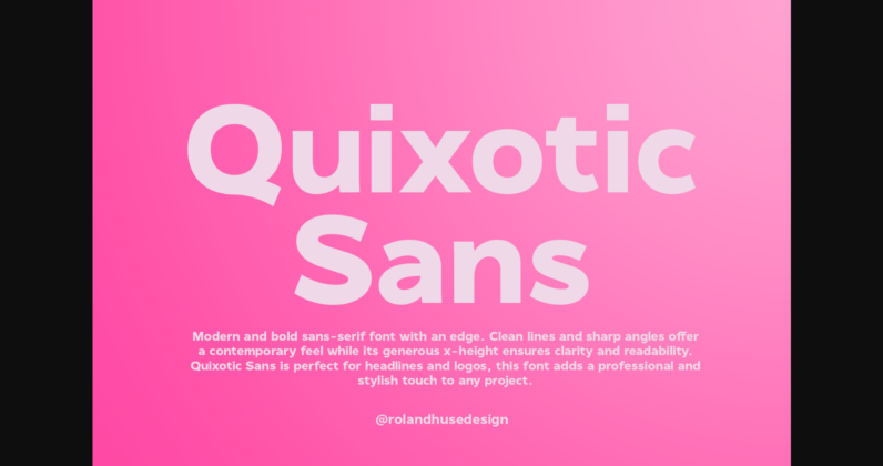 Quixotic Sans Font Poster 1