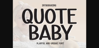Quote Baby Font Poster 1