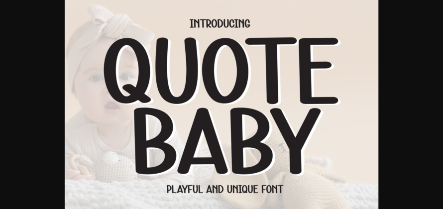 Quote Baby Font Poster 1