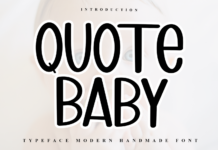 Quote Baby Font Poster 1