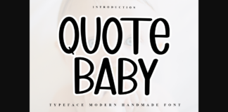 Quote Baby Font Poster 1