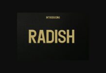 Radish Font Poster 1