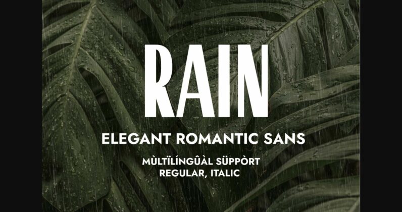 Rain Font Poster 3