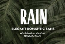 Rain Font Poster 1