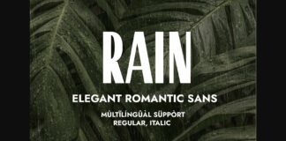 Rain Font Poster 1