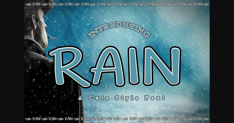 Rain Font Poster 3