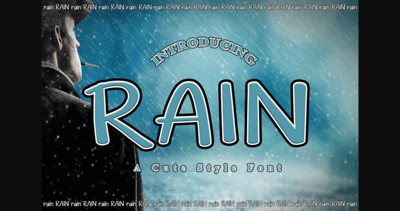 Rain Font Poster 1