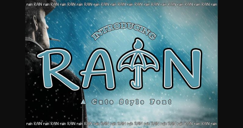 Rain Font Poster 4