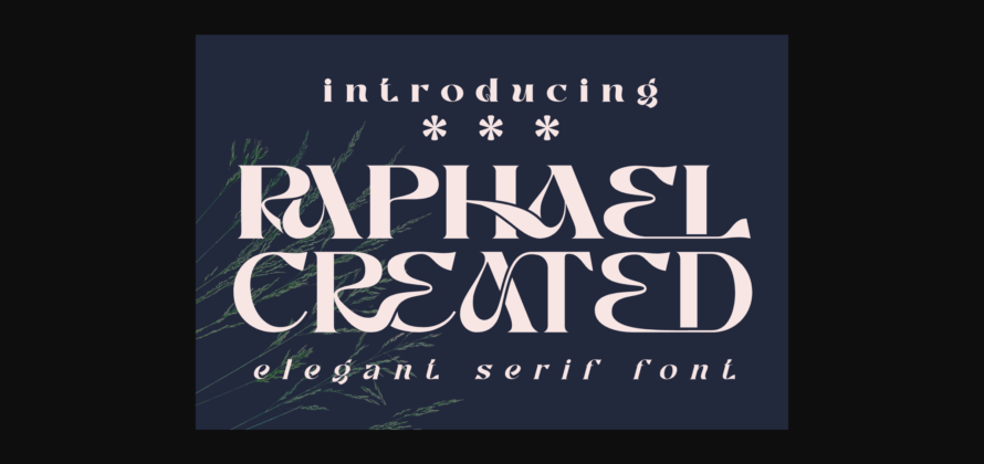 Raphael Created Font Poster 3