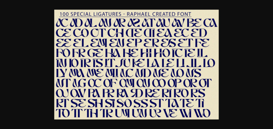 Raphael Created Font Poster 9