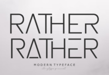 Rather Font Rather Font Poster 1