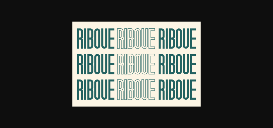Riboue Font Poster 8