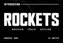 Rockets Font Poster 1