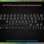 RS03 Seal Bold Rhinestone Template Fonts