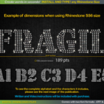 RS03 Seal Bold Rhinestone Template Fonts
