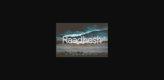 Raadhesh Font Poster 1