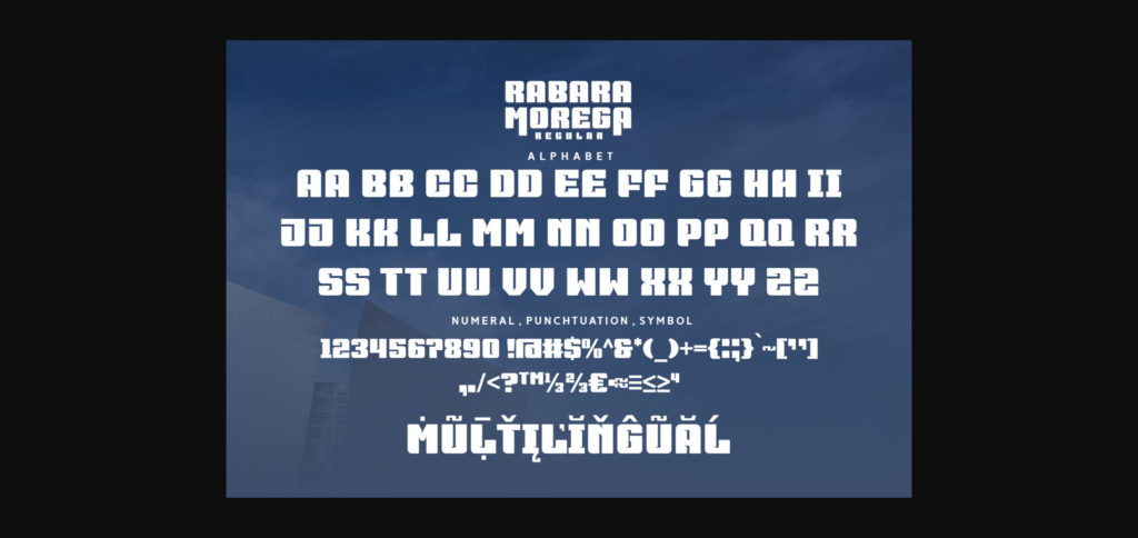 Rabara Morega Font Poster 7