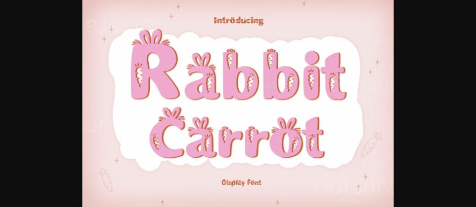 Rabbis Carrot Font Poster 3
