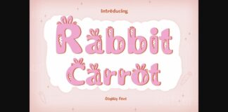 Rabbis Carrot Font Poster 1