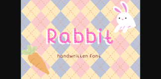 Rabbit Font Poster 1