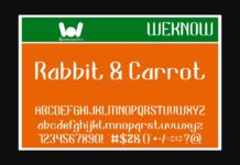 Rabbit and Carrot Font Poster 1