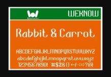 Rabbit and Carrot Font Poster 1