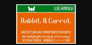 Rabbit and Carrot Font Poster 1