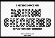 Racing Checkered Font Poster 1