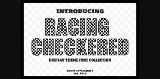 Racing Checkered Font Poster 1