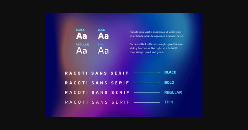 Racoti Font Poster 4