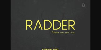 Radder Font Poster 1