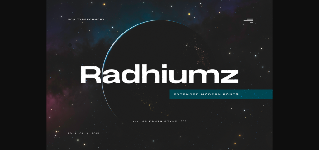 Radhiumz Font Poster 3
