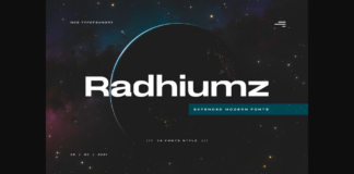 Radhiumz Font Poster 1