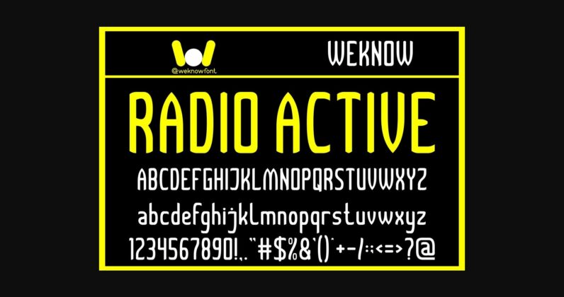 Radio Active Font Poster 3