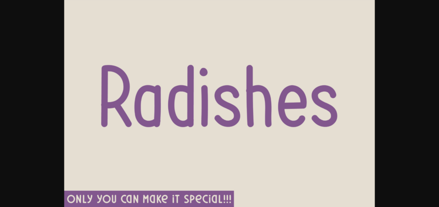 Radishes Font Poster 1