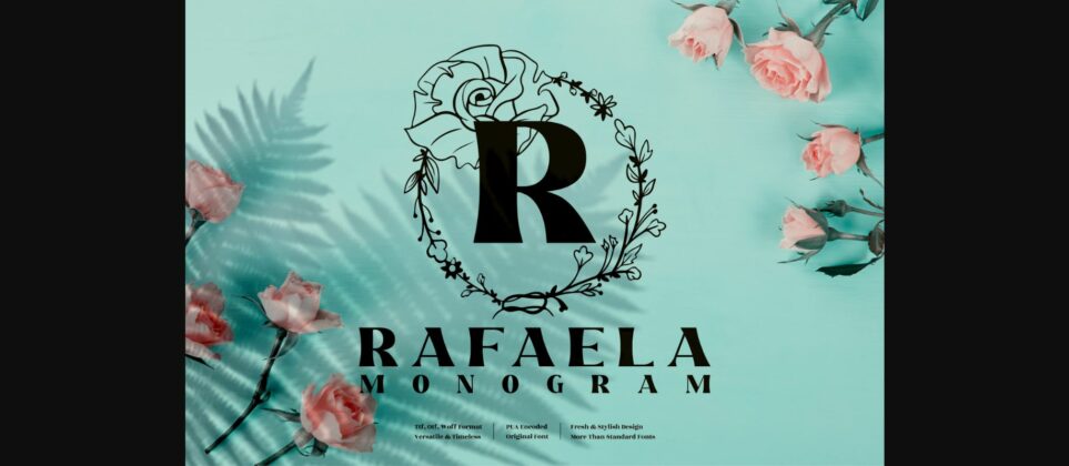 Rafaela Monogram Font Poster 3