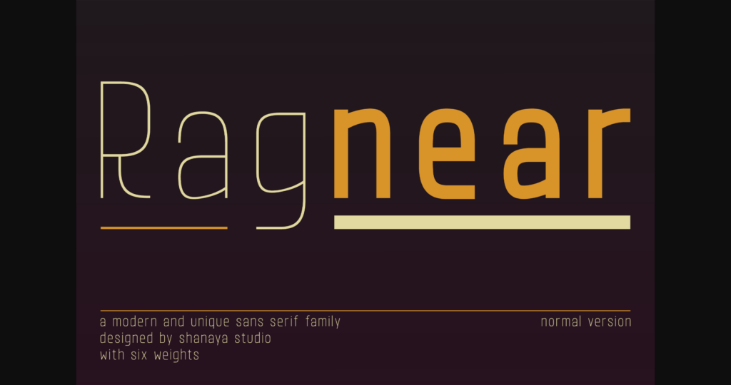 Ragnear Normal Version Font Poster 3