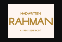 Rahman Font Poster 1