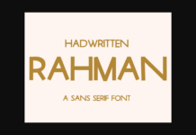 Rahman Font Rahman Font Poster 1
