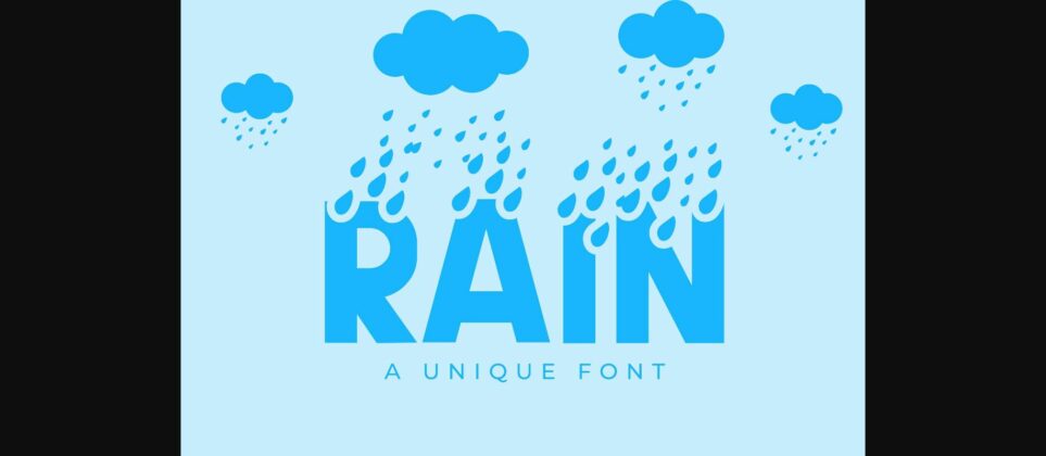 Rain Font Poster 3