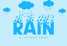 Rain Font Poster 1