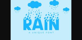 Rain Font Poster 1