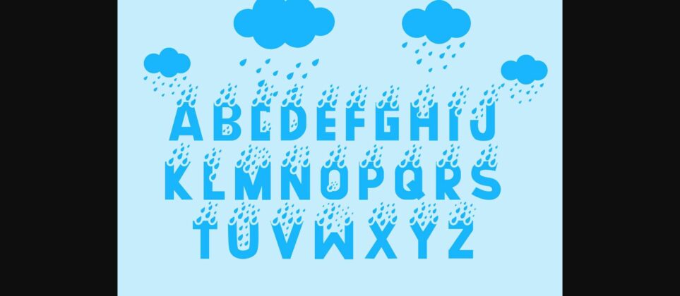 Rain Font Poster 4