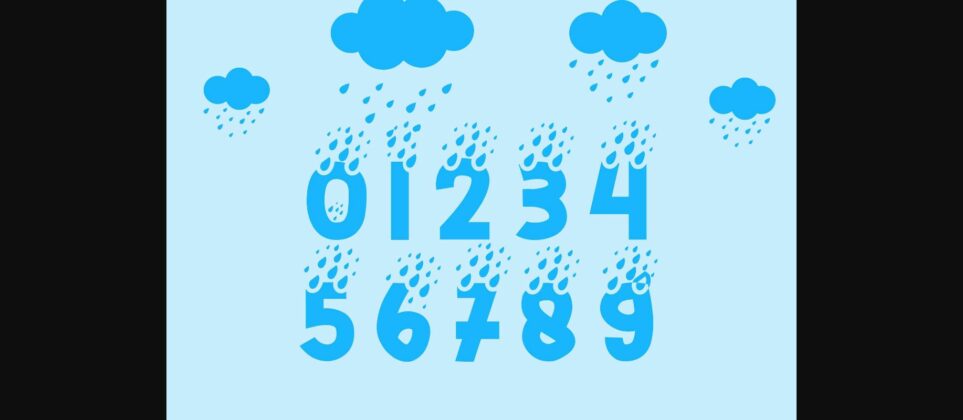 Rain Font Poster 5
